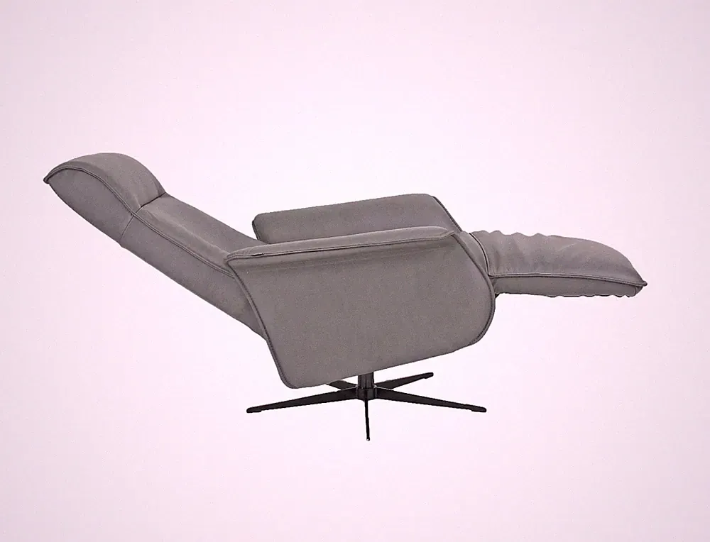 Fjords Finn Swing Relaxer Power Electric Recliner Chair Lrg Gray SL 227 Leather