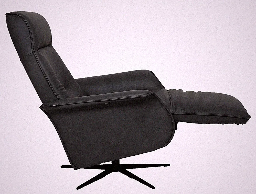 Fjords Finn Swing Relaxer Power Electric Recliner Chair Medium Black Leather