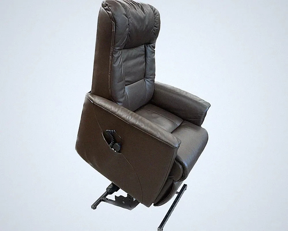 Fjords Memphis Large Lift Chair Recliner in Soft Line SL 241 Mocha Leather